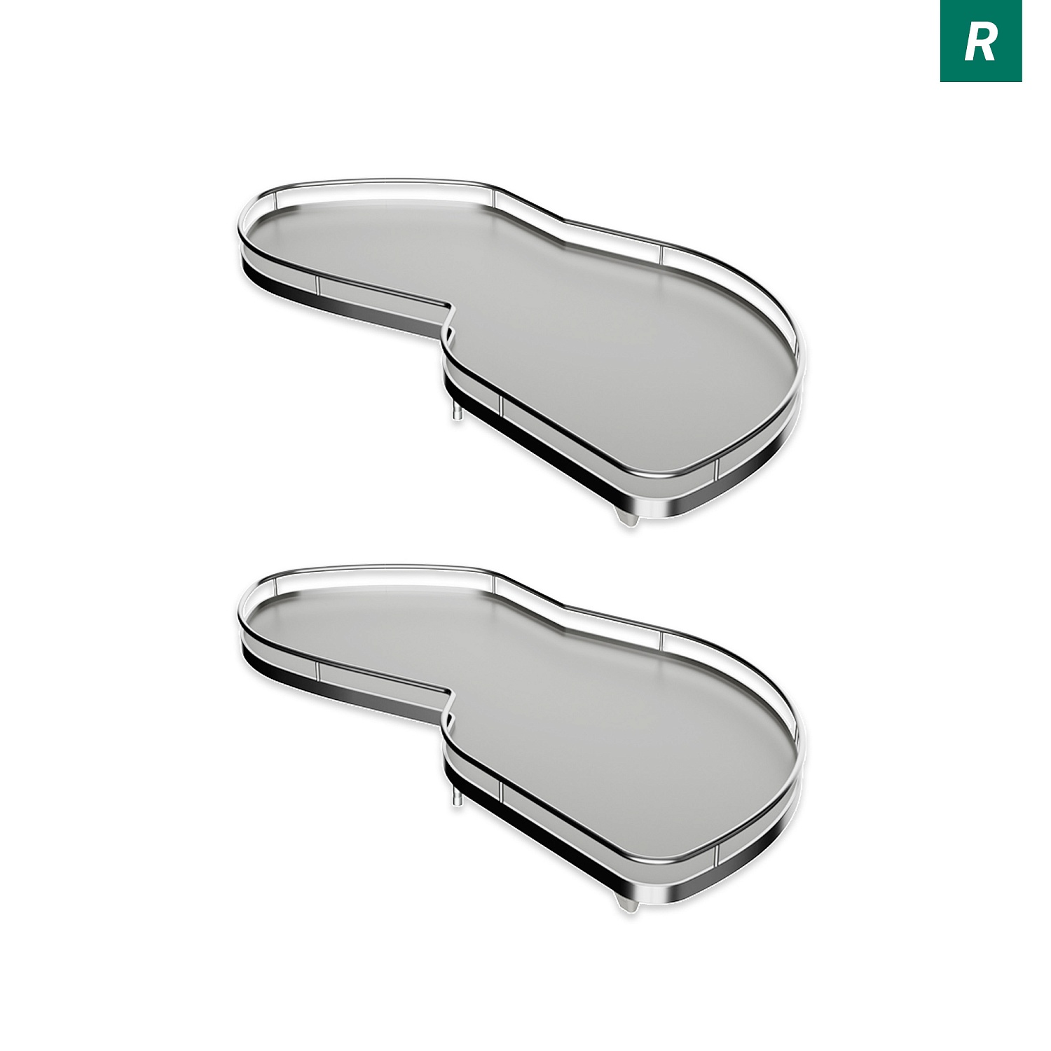 Комплект полок правый Леманс 600 мм Арена КЛАССИК (2 полки + рычаги) ХРОМ Kessebohmer | официальный магазин