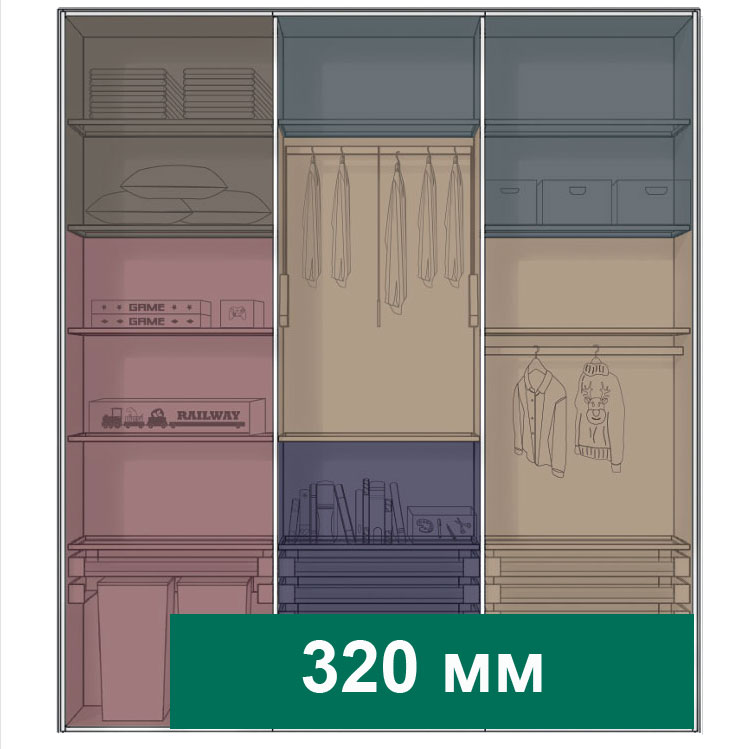 Хранение одежды CONERO Конеро 320мм Kessebohmer | официальный магазин