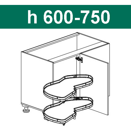 LEMANS 2 полки h 600-750 Kessebohmer купить в Волгограде | официальный магазин
